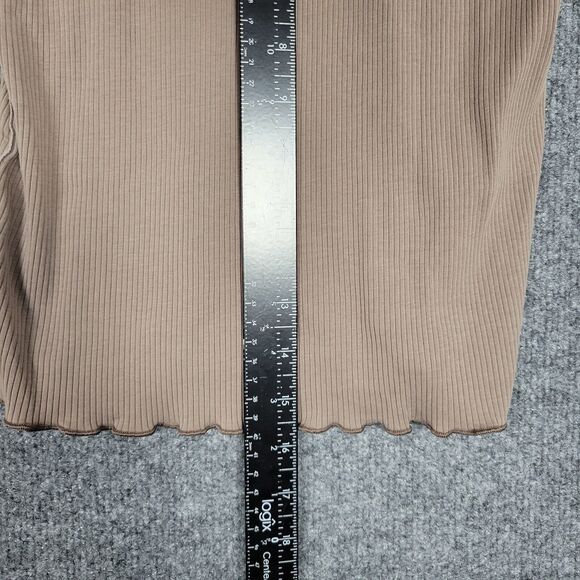 GAP Brown Y2K 2000s Lettuce Trim Fitted Ribbed Cami Fairy Camisole SIZE MEDIUM - Picture 12 of 12